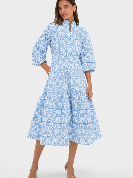 Hyacinth House Dresses & Skirts - HYACINTH HOUSE BLUE AND WHITE MIDI HILLSBOROUGH DRESS